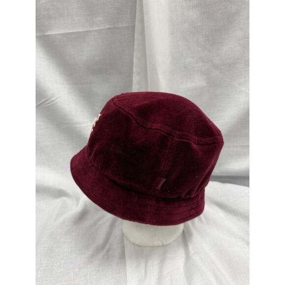 Kangol Burgundy Velvet Bucket Hat Classic Retro 90s Style Casual Streetwear - Picture 6 of 7